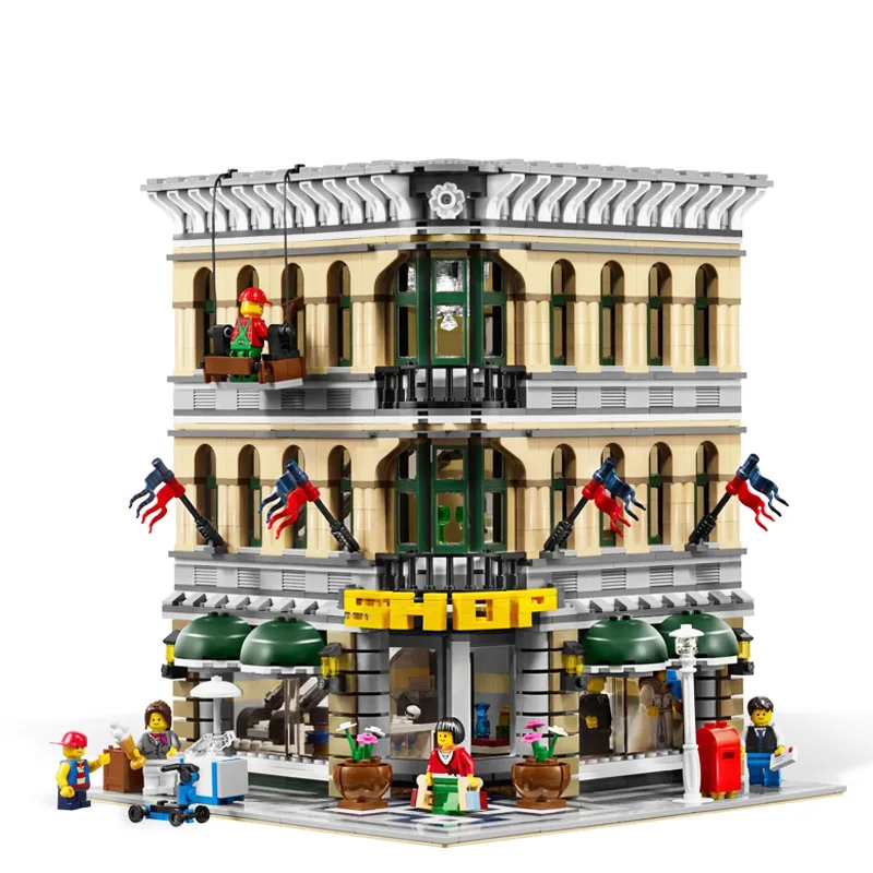 

Ideas Street View Kit Grand Emporium Shopping Mall Building Blocks 2100Pcs Creator Expert City Bricks MOC Model Toys Educational
