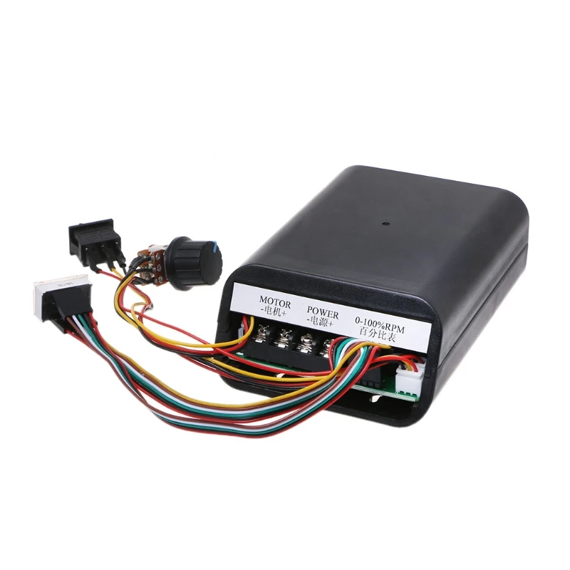 

DC 10-55V 60A PWM Motor Speed Controller Adjustable Drive Reversible Switch Board DC Motor Governor