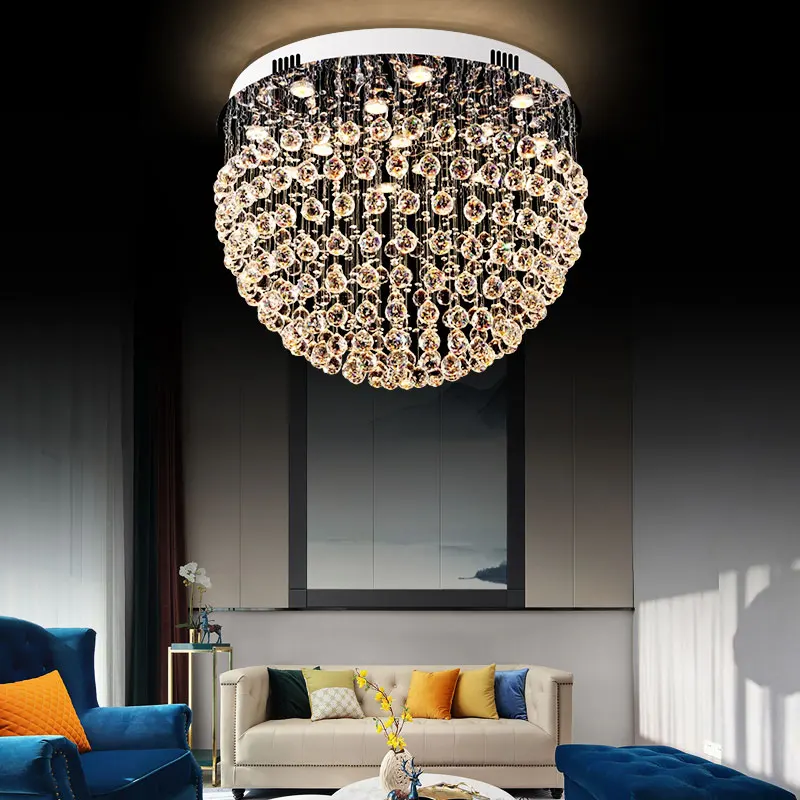 Роскошная хрустальная люстра современный дизайн комнатная лампа для гостиной