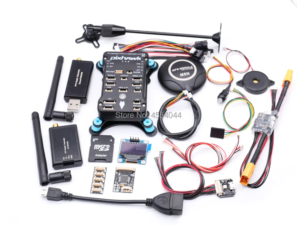 Контроллер полета Pixhawk 2.4.8 PX4 PIX M8N gps 433 МГц/915 МГц 100 мВт/500 МВт радиотелеметрия+ OSD OLED+ RGB USB+ xt60 модуль питания