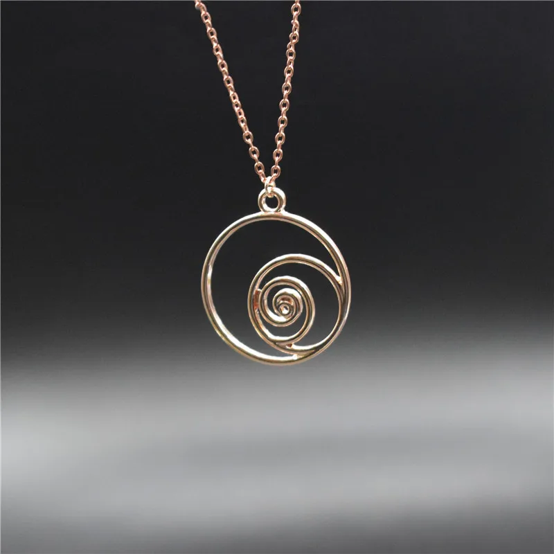 Простой круг кулон ожерелье Серебряный цвет круглое геометрические ювелирные