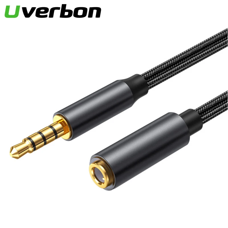 

3.5mm Audio Connector 3.5mm 4 Sections Male Female Aux Audio Cable 3.5mm Fish Wire Mesh Braided Cable For Notebook Mobile phone