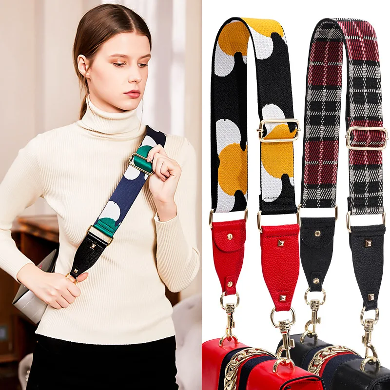 

Long Shoulder Bag Strap Cotton Fashion Wide Replacement Strap for Bags Nylon Woman Messenger Accessories Bag Straps