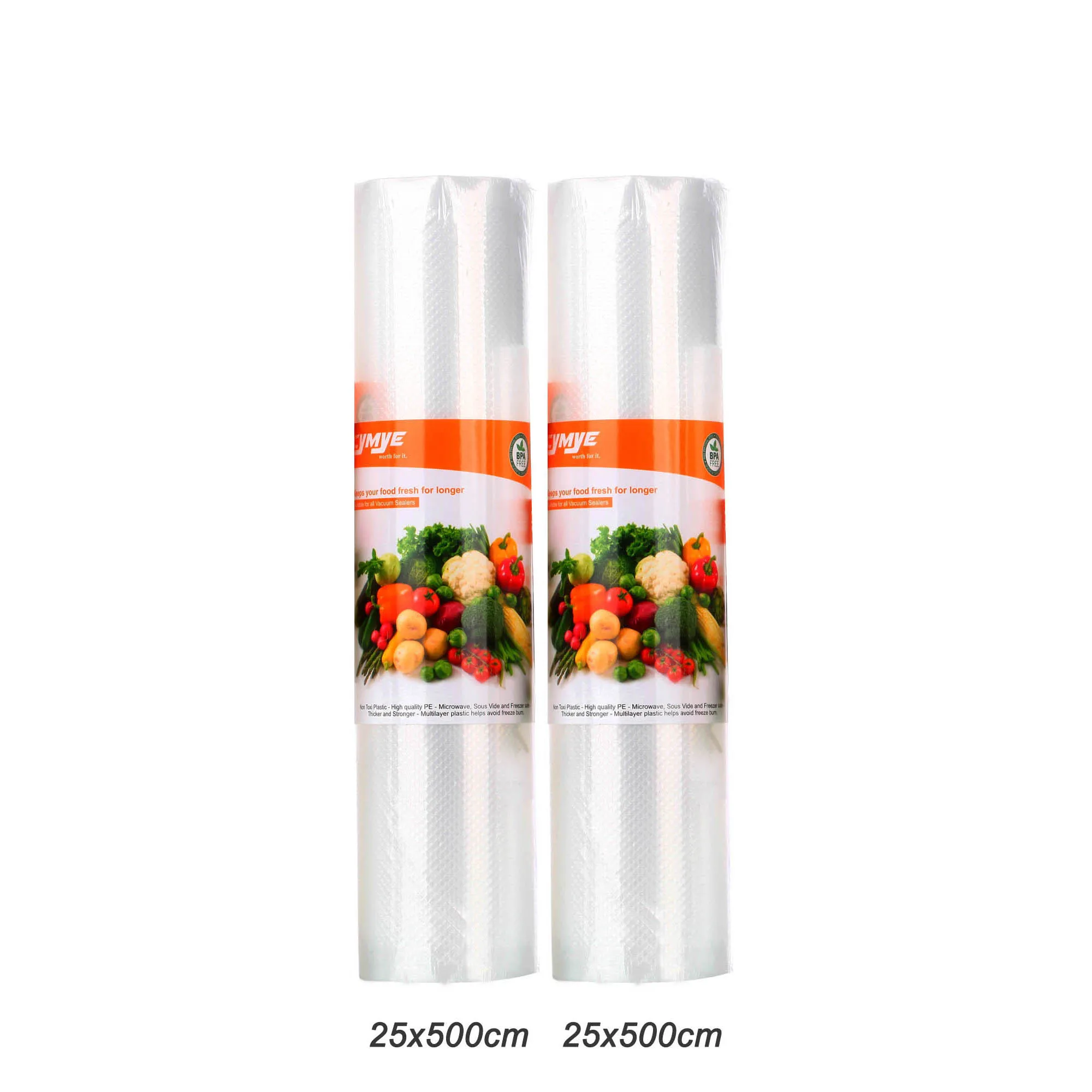 25CM 2PCS Cymye еда держатель для хранения сумки VB01 вакуумные пластиковый ролик изготовление размеров под заказ сумки для винные пробки к для сохранения свежести продуктов - Цвет: 25CM 2PCS
