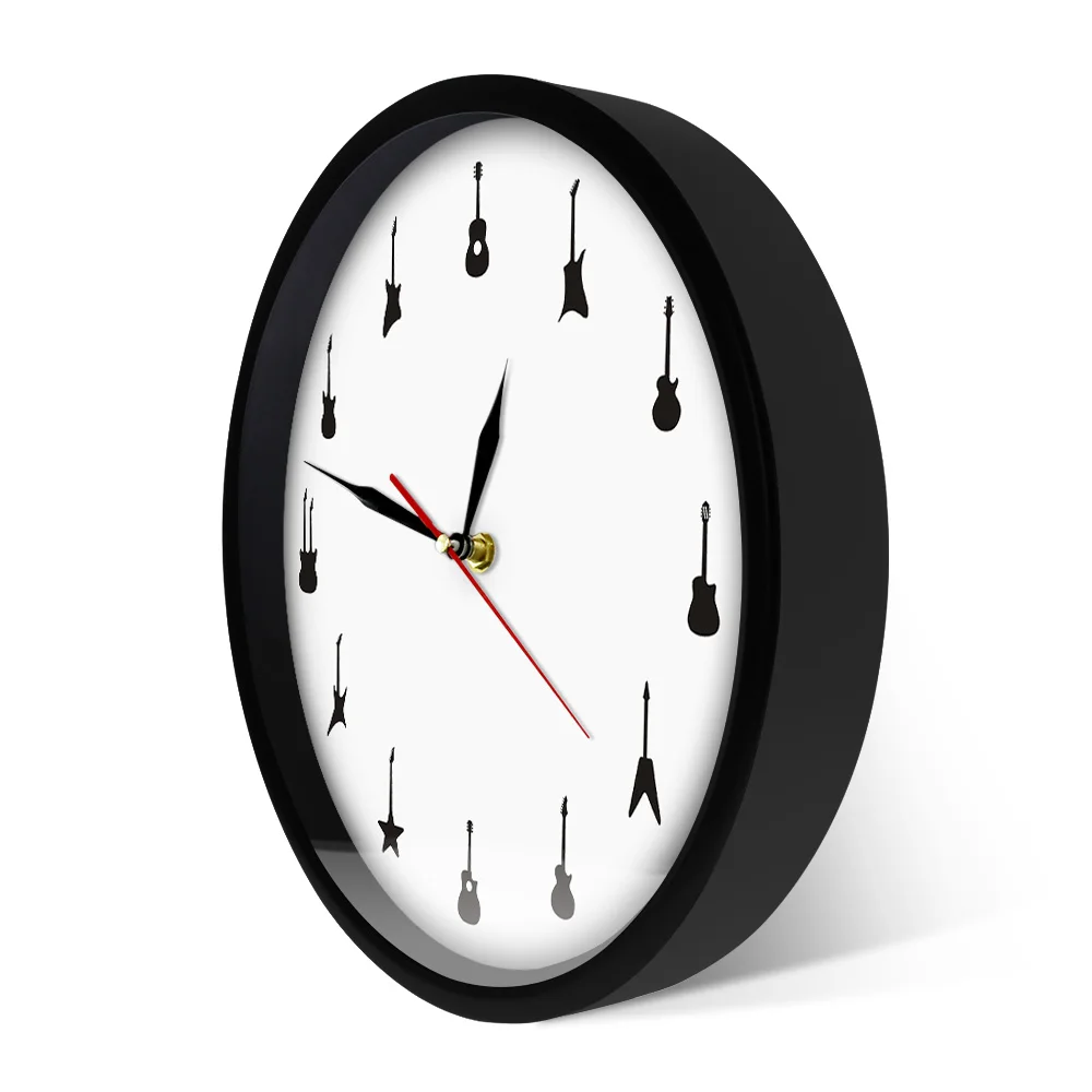 Настенные часы для гитары разные стили декора стен музыкальные настенные