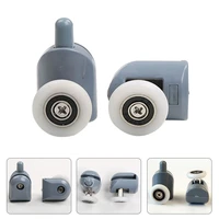 2pcsset shower rooms cabins pulley bathroom glass sliding door pulley shower room accessories 20mm23mm25mm27mm runners wheel