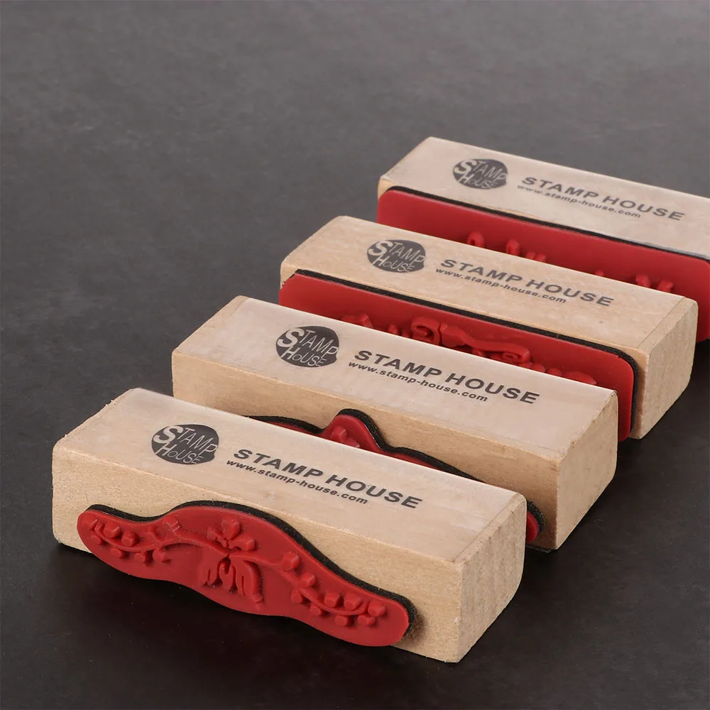 1 шт. винтажное деревянное печатное украшение в полоску детский скрапбук ручной