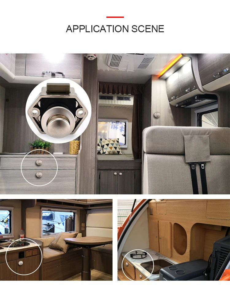 NAIERDI Camper Автомобильный Замок диаметр 20 мм RV Караван Лодка мотор домашний шкаф ящик защелка замки с кнопками для мебельного Оборудования