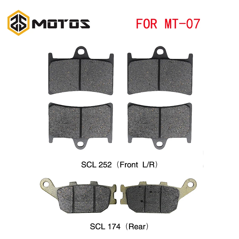 

Zsdtrp для Yamaha MT07 MT-07 2014-2016 мотоциклетные передние и задние тормозные колодки