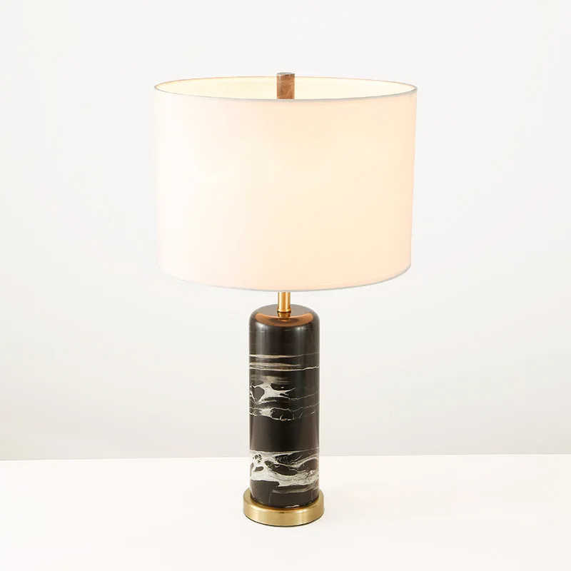 

European Luxury Living Room Desk Lamp Vintage Gold Marble Desk Lamp Elegant Table Design Lampara Mesa De Noche Indoor Lighting