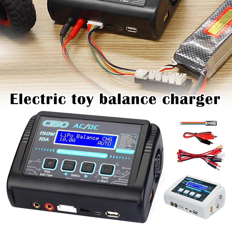 

C150 RC Battery Lipo Battery 150W 10A 1-6S Smart Battery Charger Dis charger DQ-Drop