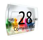 Табличка с номером для дома утки, акриловая дверная табличка со стеклянным эффектом, настенная # D46