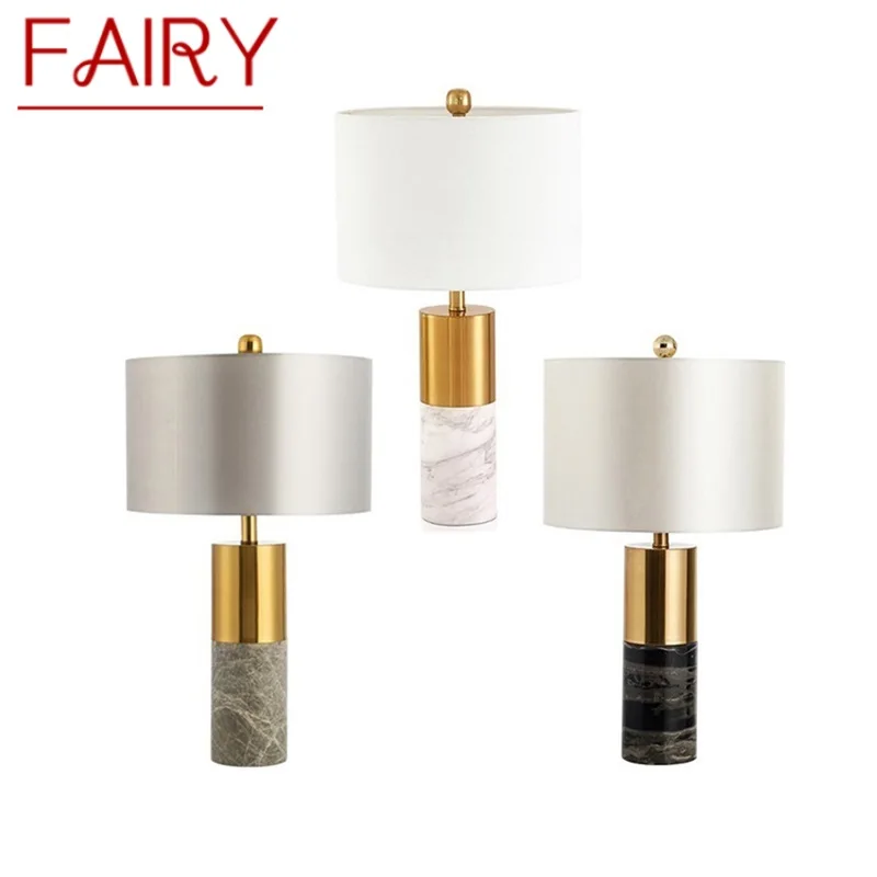 

FAIRY Modern Table Lamp Marble Bedside LED Desk Light Luxury Creative Decorative for Home Bedroom Living Room Office Hotel