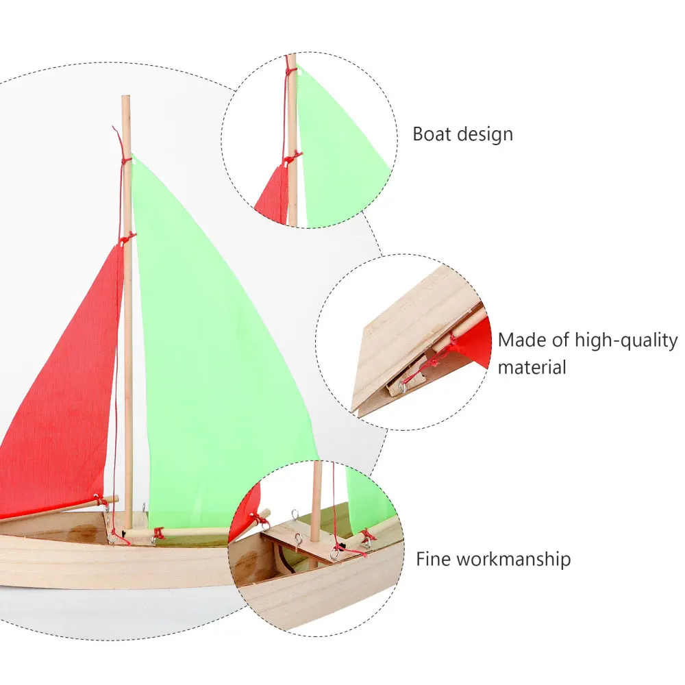 

1 Set Wooden Boat Kids Educational Plaything DIY Assembly for Kids Children without Glue(Random Color)