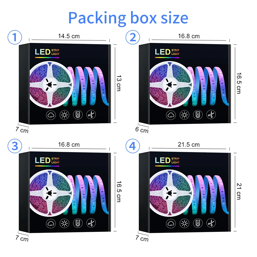 

LED light bar RGB 5050 DC12V 24keys infrared remote control waterproof LED light bar decoration wall hanging bedroom kitchen