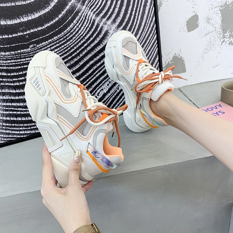 

2020 summer new fashion wild daddy shoes women mesh casual sports shoes comfortable breathable muffin shoes Z1022