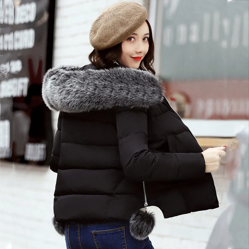 

Fashion Winter Coat Women new Jackets Thick Down 2020 Parkas Big Fur Hooded Cotton Long Coats Warm Windbreaker Female Outwear