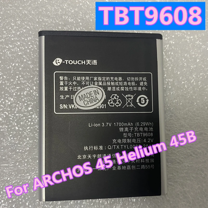 

Новинка 1700 мАч TBT9608 для ARCHOS 45 Helium 45B Helium 45C Helium AC300CA аккумулятор