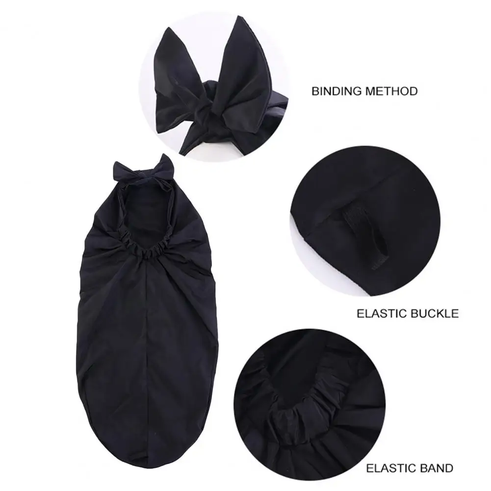 

Shower Cap Full Cover Portable Polyester Hair Care Bonnet Nightcap for Trip