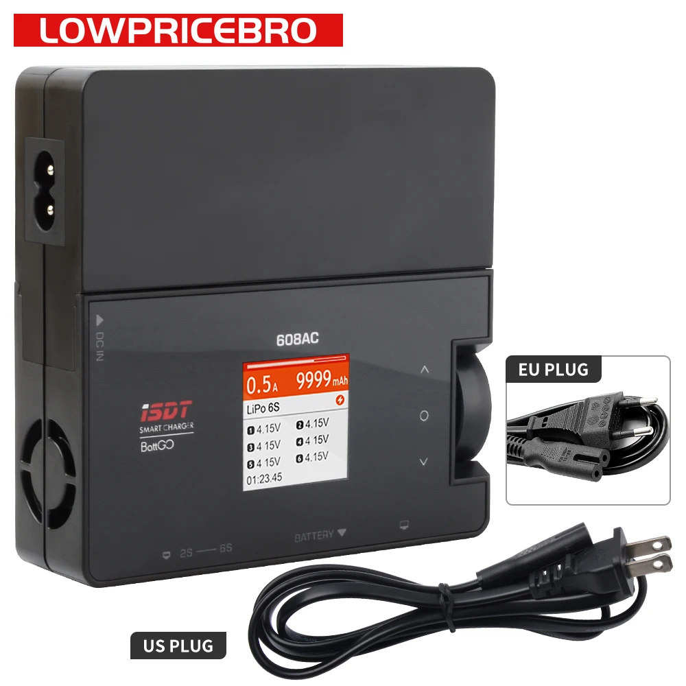 2019 Новый ISDT 608AC AC 60W DC 200W 8A BattGo w/Съемная Поставка смарт-зарядное устройство Dis