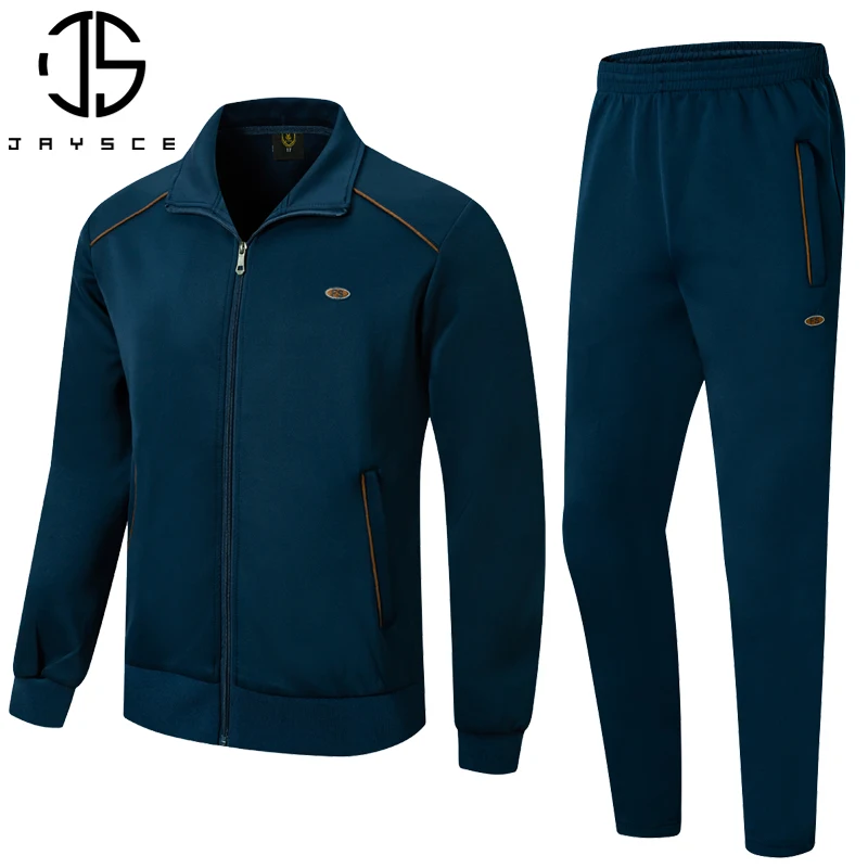 

JASCE Men's Casual Tracksuit Long Sleeve Sweatsuit Athletic Set Full Zip Running Jogging Sports Jacket and Pants