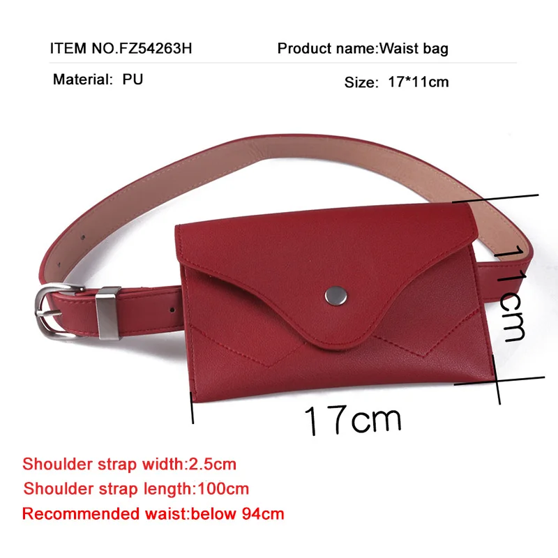 Модная Новая женская кожаная поясная сумка для девушек Корейская мини на