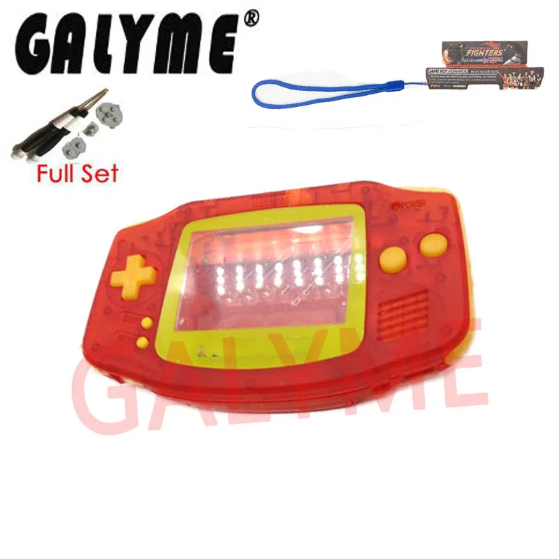 DIY Transpent красного цвета полный набор Корпус запасная часть для Game Boy Advance GBA