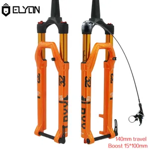 Велосипедная вилка для горного велосипеда, 26 дюймов, 27,5 дюйма, 29er дюйма, вилка с воздушной подвеской, прямая, коническая, сквозная ось, быстросъемная, регулировка отскока
