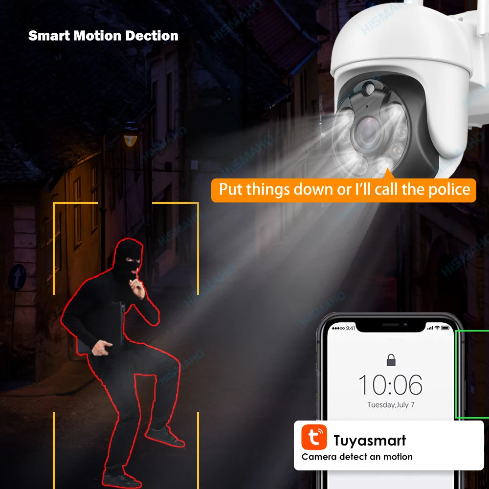 

Camera WiFi 3MP HD Tuya IP Home Security Camera Outdoor Mini Alexa CCTV Camera Google Home Smart Monitor Color Night Vision P2P