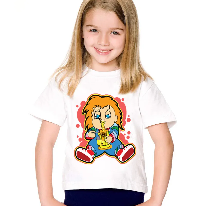 Детские футболки с рисунком Чаки дьявола детские летние Забавные короткими