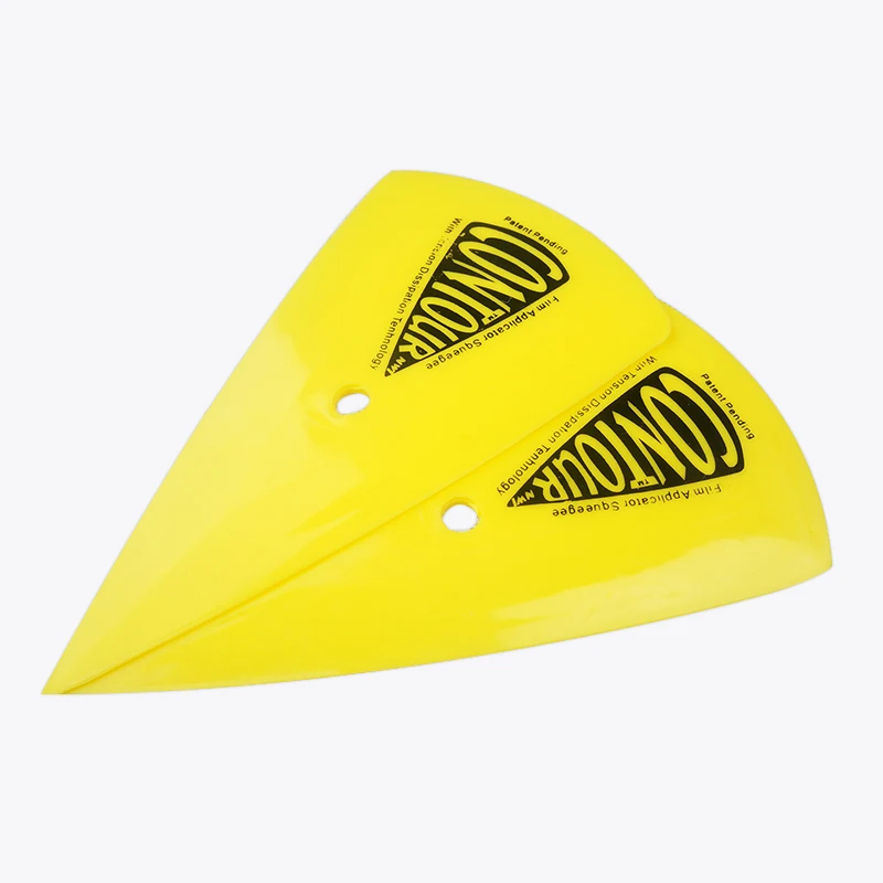 2PCS Yellow Triangle Car Squeegee Vinyl Film Sticker Wrapping Tool Window Glass Clean Scraper Vehicles Decal Tools | Автомобили и