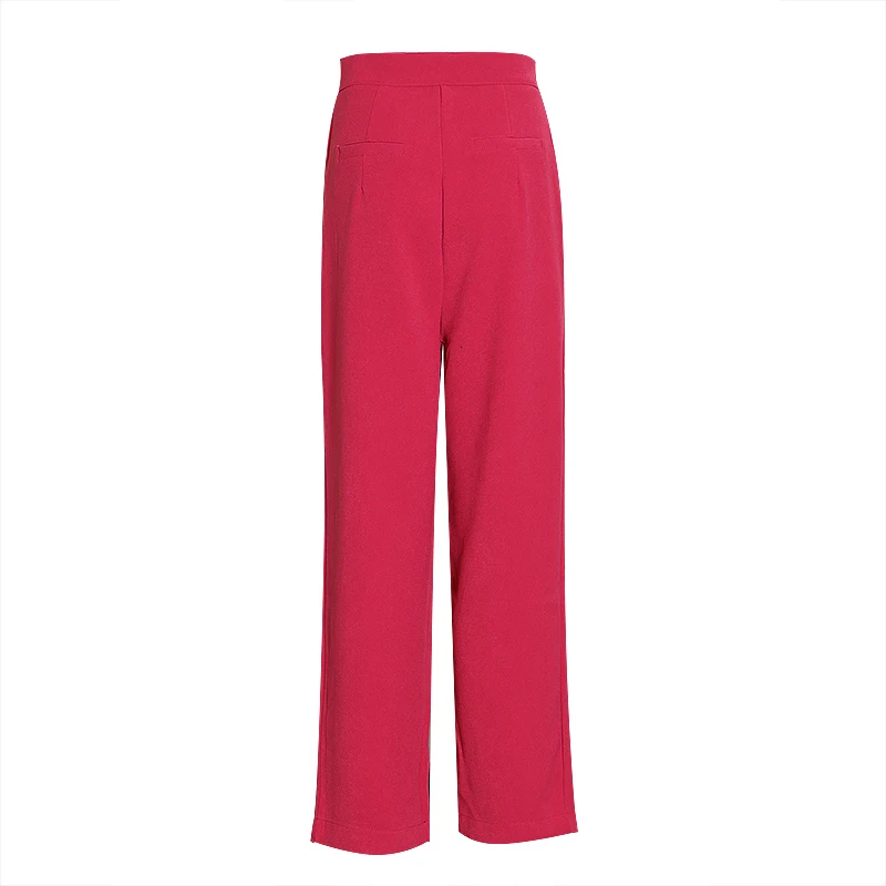 Женские длинные брюки TWOTWINSTYLE с высокой талией и широкими штанинами весенние