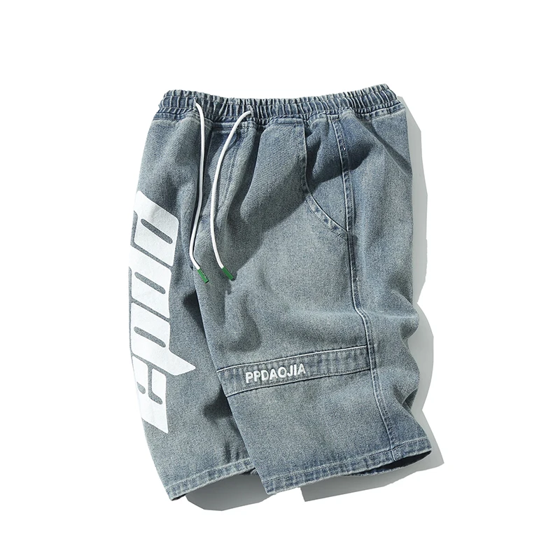 Summer Men Jeans Shorts 2022 Mens Streetwear Hip Hop Denim Shorts Casual Fashions Harajuku Joggers Men's Baggy Cargo Shorts