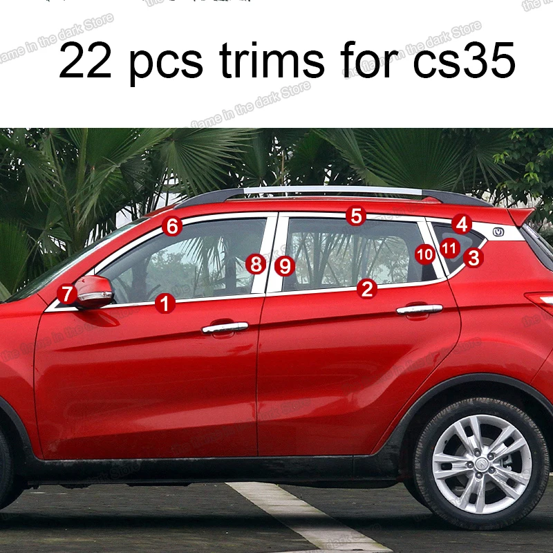 Lsrtw2017 304 нержавеющая сталь автомобильные оконные накладки для changan cs35 2012 2013 2014 2015