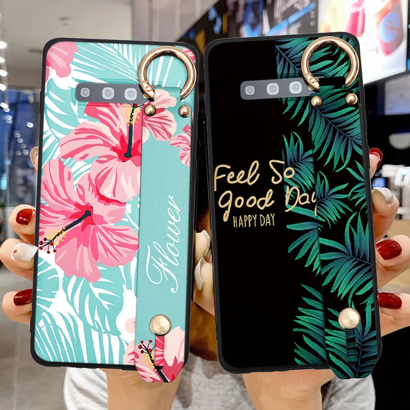 Чехол с ремешком на запястье для Samsung Galaxy A41 A31 A11 A21 A71 A51 A01 A90 A50 A70 A30 A40 A10 A10e A20e A6 Plus 2018