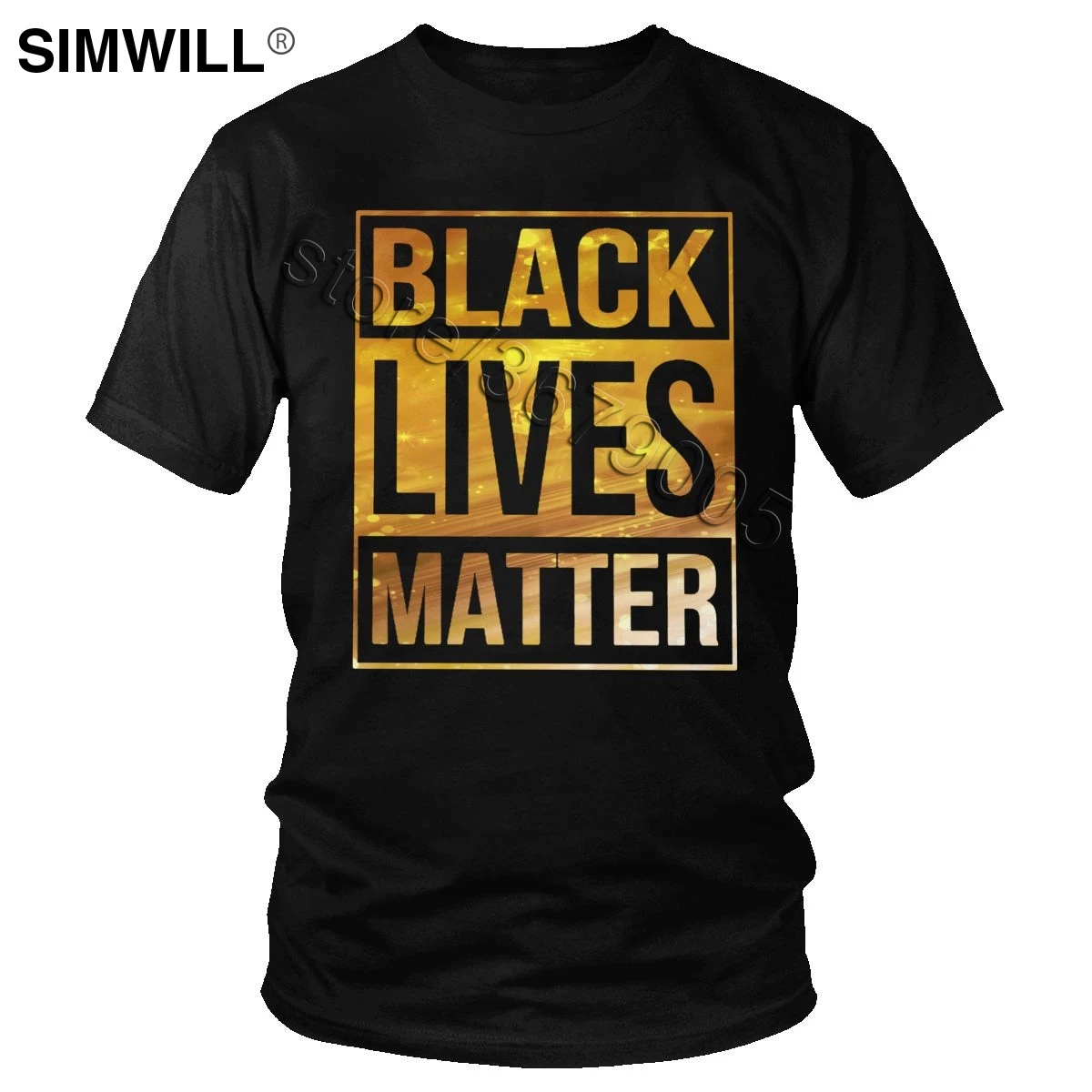 

Men's Gold Black Lives Matter Tshirt Human Rights Equal Slogan Tees Top Short Sleeve Eco Cotton T-shirt Trendy Shirt Apparel