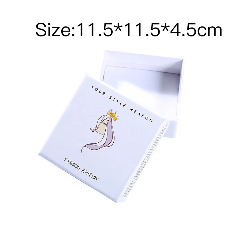 white-L Подарочные коробки для ювелирных изделий Necklcae кольцо браслет брошь с серьгами коробка - Цвет: white-L