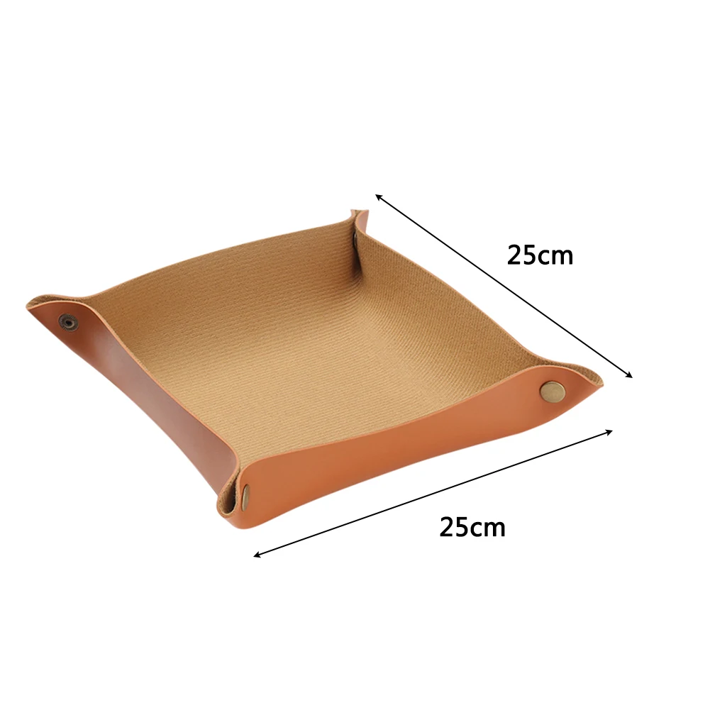 

Leather Storage Box Desktop Storage Storage Tray Jewelry Key Sundries Makeup Lipstick Portable Home Storage Appliance