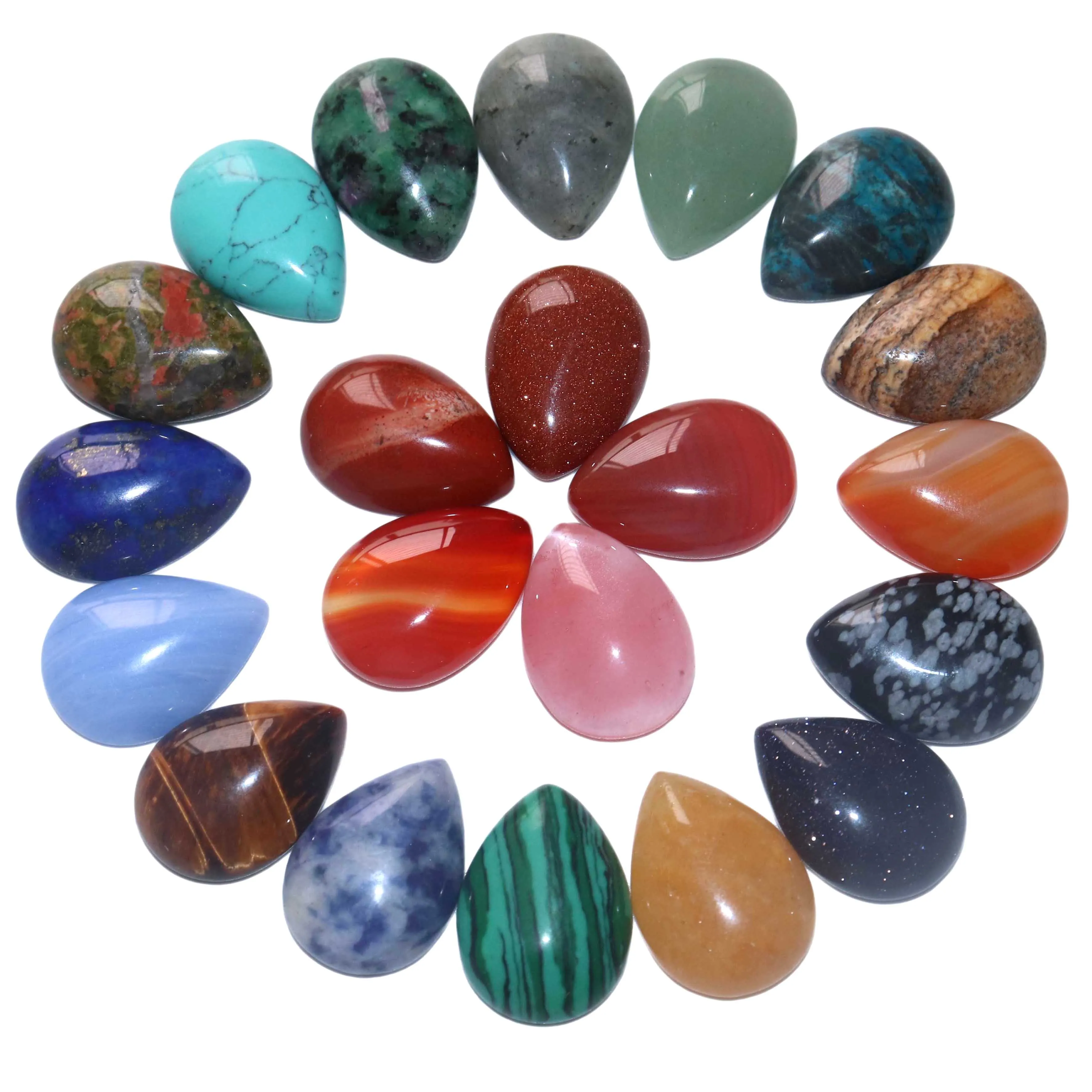 Бусины из натурального камня бусины в форме капли воды кабошон подходит для