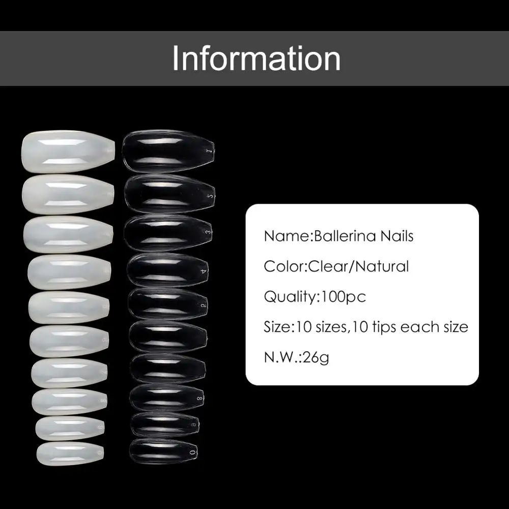 Набор акриловых ногтей COSCELIA наборы для наращивания с полировщиком все маникюра