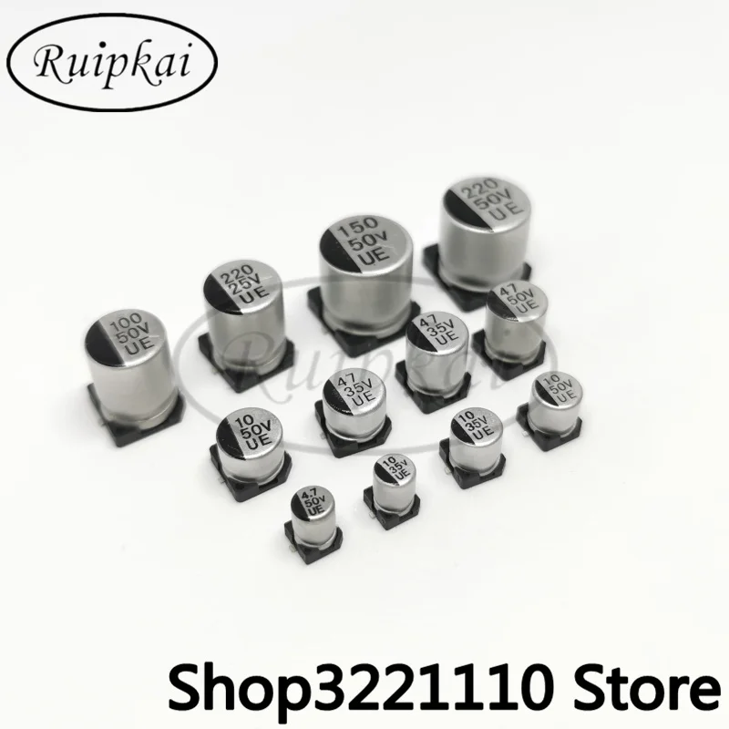 50 шт. алюминиевый электролитический конденсатор с низким сопротивлением 47 мкФ Ф