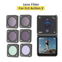 8 in1 dji action 2 camera filter kit macro cpl sart ndpl night optical glass lens filters set for dji osmo action 2 accessories