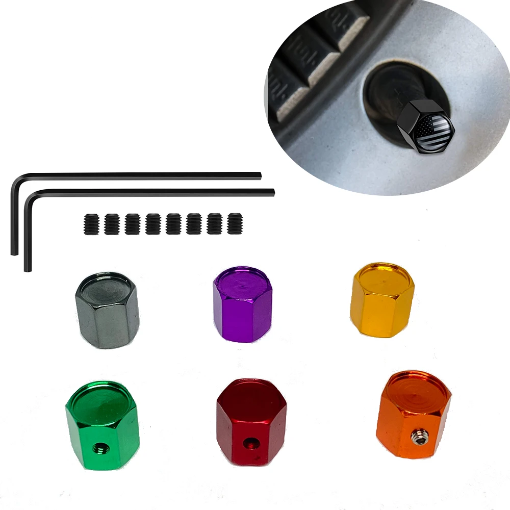 4 шт. противоугонные колпачки на клапаны автомобильные универсальные из