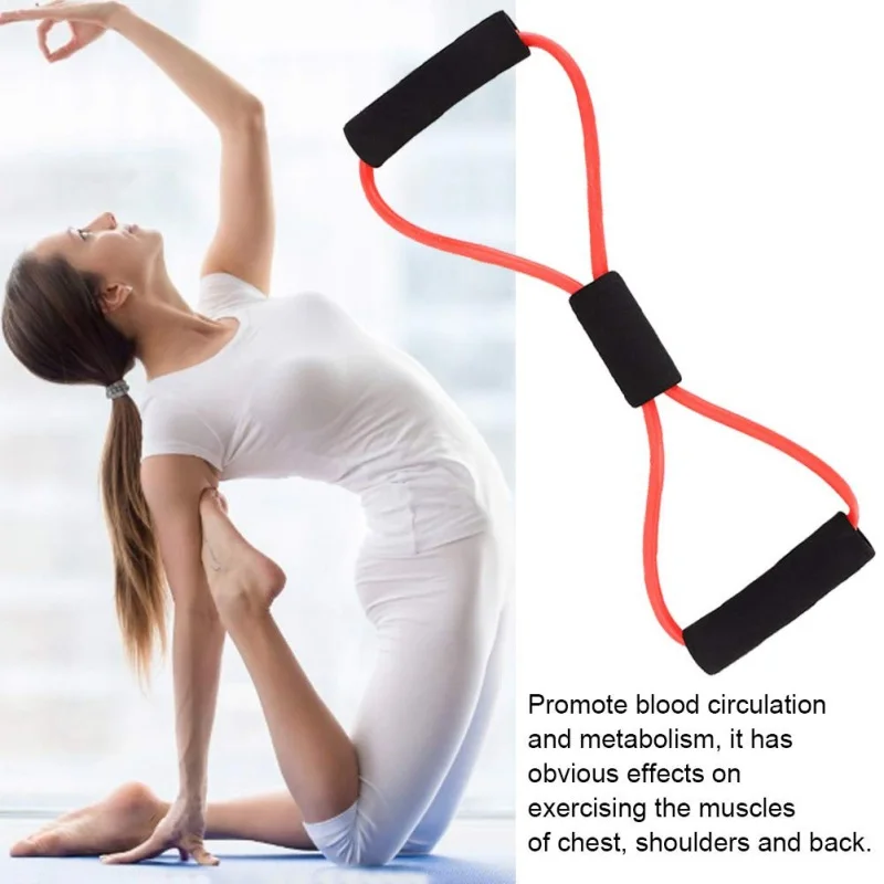 Yoga Resistance Bands 8 Word Chest Developer Expander Rubber Latex Elastic Stretch Training Fitness Exercise Equipment | Спорт и