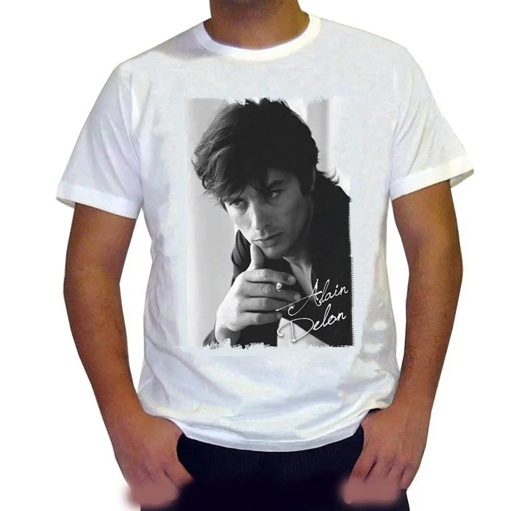 Новинка 2019 Футболка мужская футболка Алена Делон: картина знаменитостей