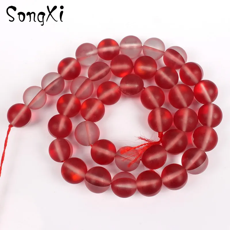 Натуральные матовые красные блестящие бриллианты 6 мм-12 мм круглые бусины для