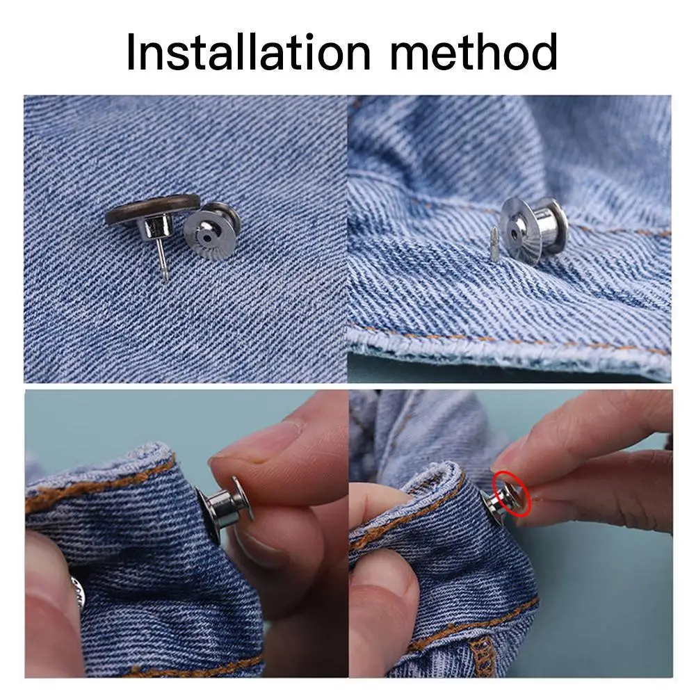 Металлические пуговицы универсальные джинсы пряжки металлические без швов