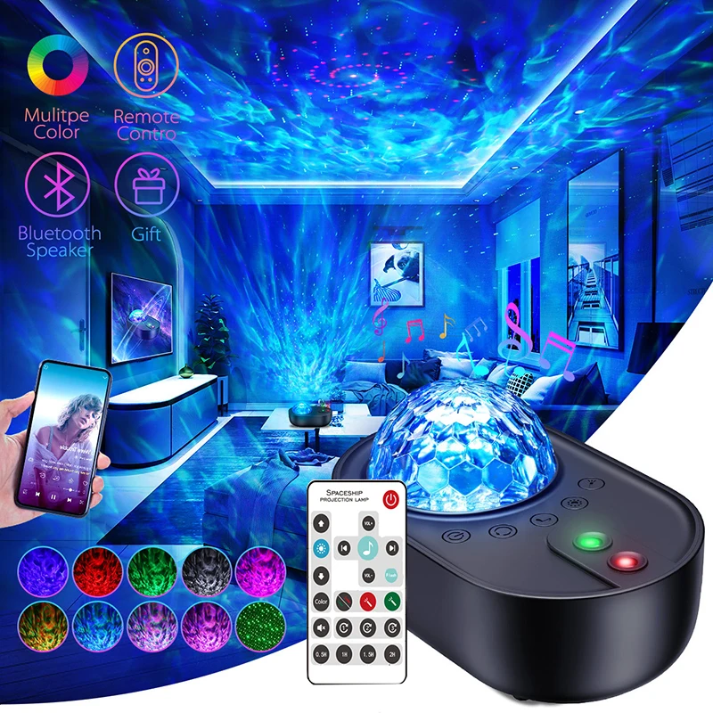 

Galaxy Projector Light Wireless Remote Control Bluetooh Laser Stage Light RGB Voice Control Party Romantic Effect Anime Light