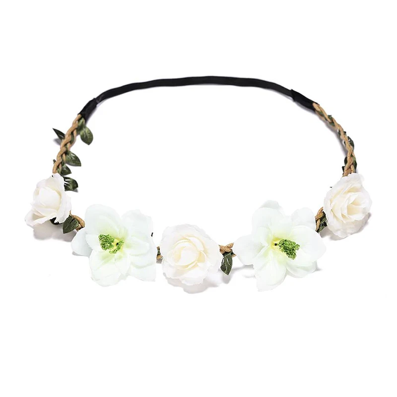 M MISM женская свадебная Цветочная повязка на голову для девочек Boho головной убор с цветами детские повязки на голову аксессуары для волос свадебный веночек пляжная гирлянда - Цвет: Type 15