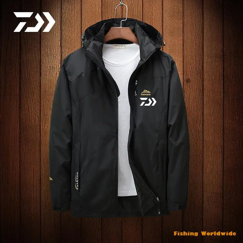 

New DAIWA Fishing Jacket Top Quality Waterproof Outddoor Sport Fishing Clothing Autumn Quick Dry Hiking Hooded Fishing Clothes
